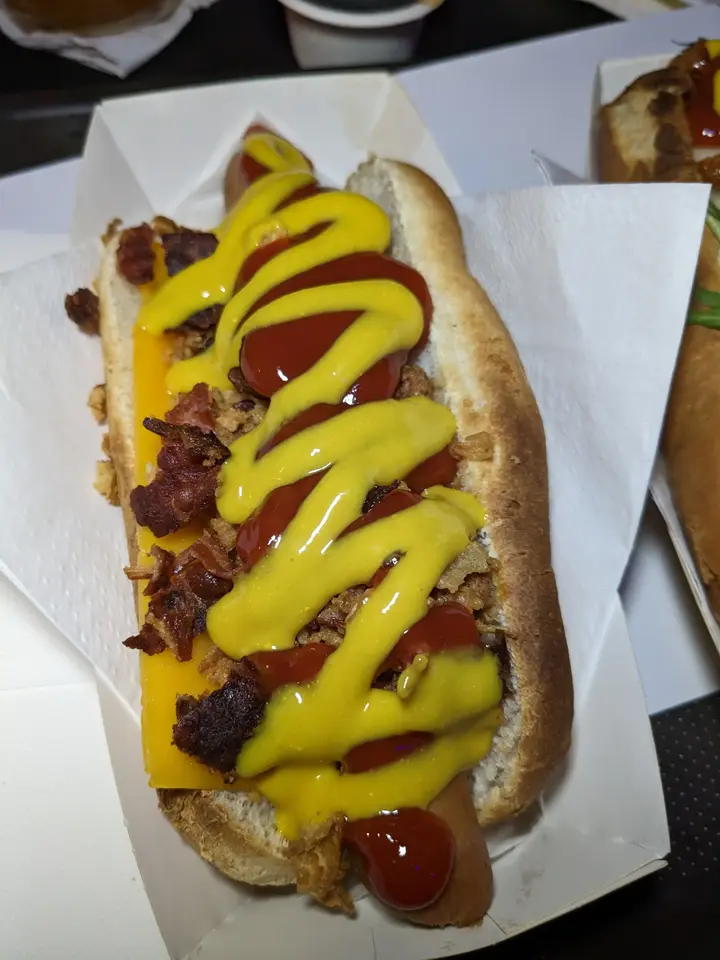 presentacion hotdog americano
